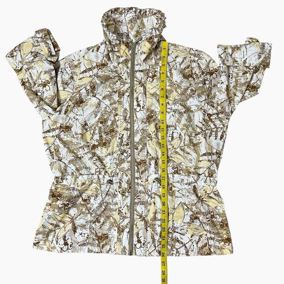 Vintage Westbound Jacket Size Large Tab Sleeve Ruffle Neck Full Zip Lightweight - Picture 11 of 14